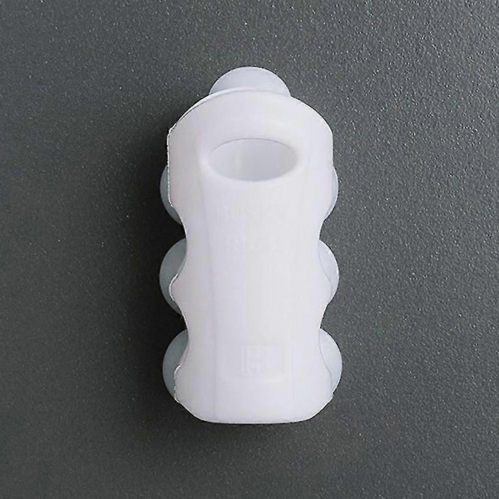 4-Pack Adjustable Shower Holders - Suction Cup Racks (White)