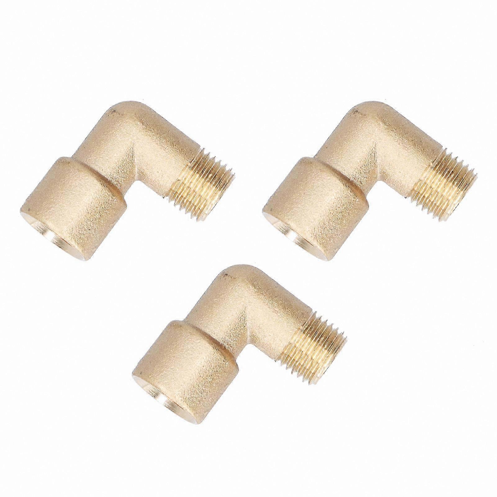 3-Pack Reducing Elbow, 90-Degree Angle, Corrosion-Resistant, Durable Forged Brass Fitting for Plumbing Connections