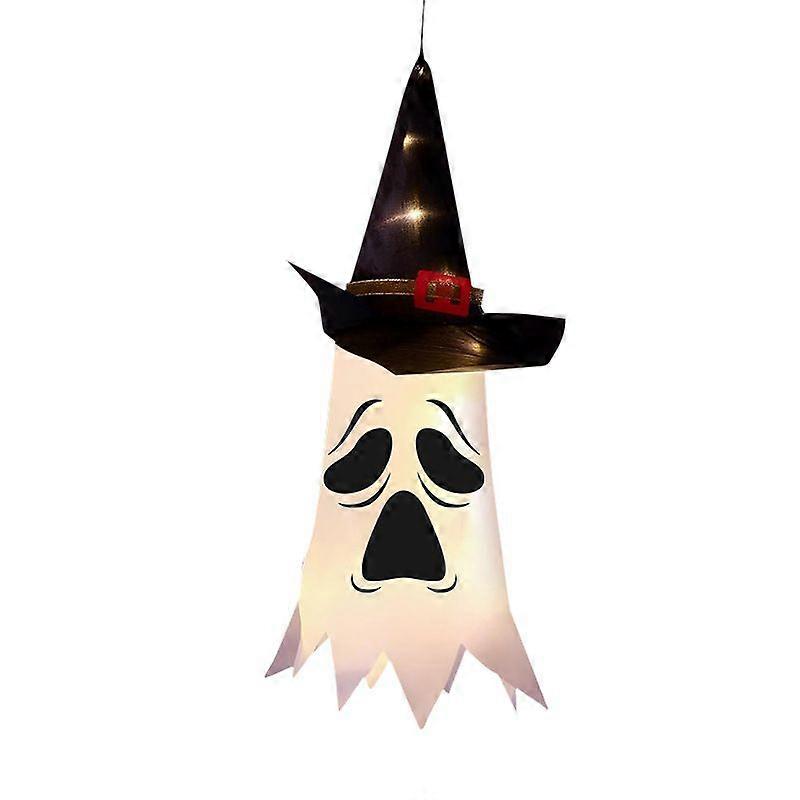 Halloween Glowing Ghost Flag | Decorative Face Blower | Holiday LED Light Set