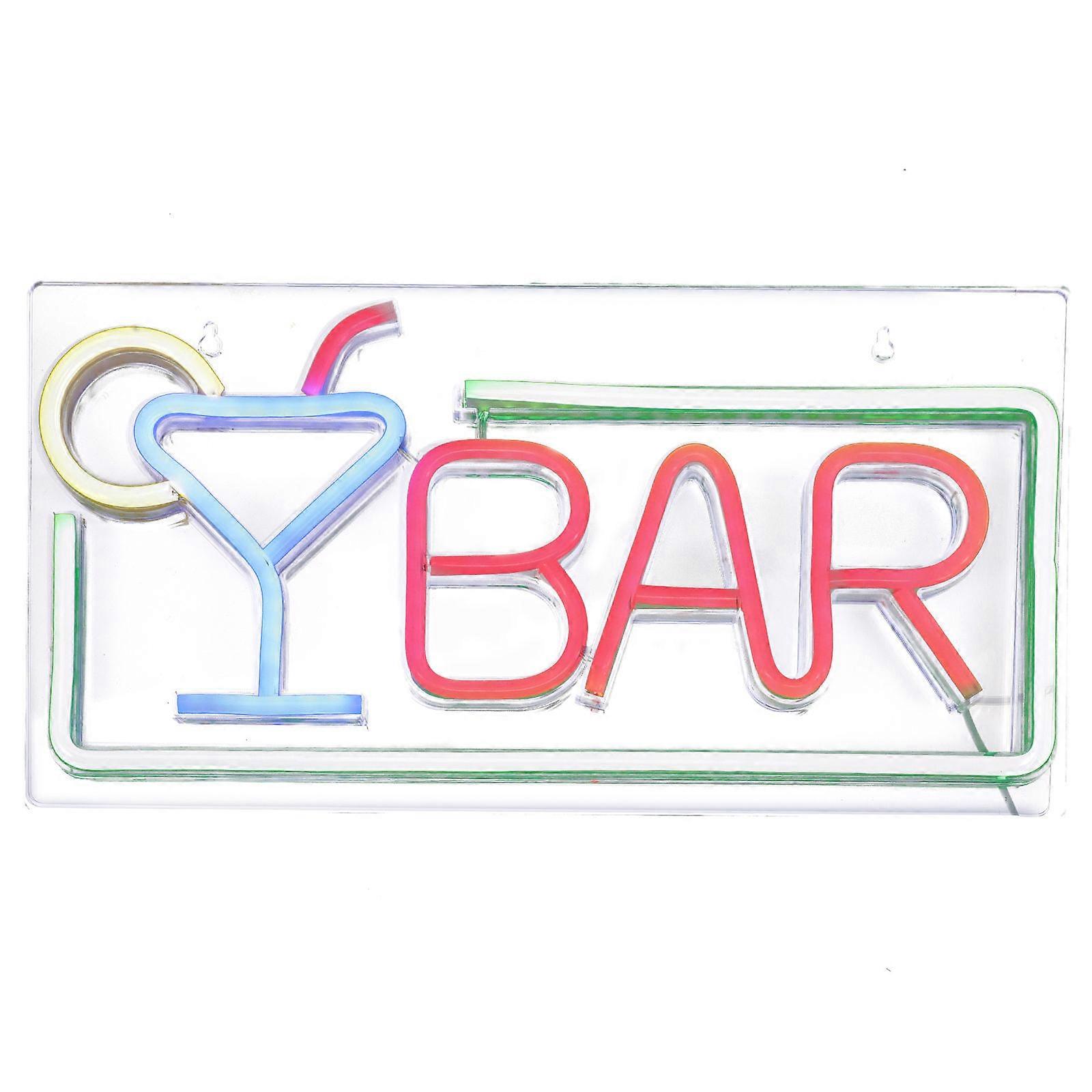 Bar Neon Sign White Acrylic with Unique Designed for Atmosphere Light Decoration