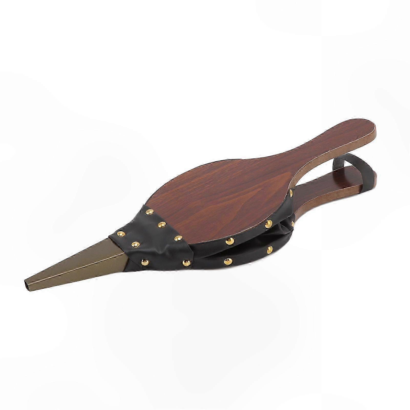 Handcrafted Wooden Bellows for Fireplace and Outdoor Use with Convenient Hanging Strap