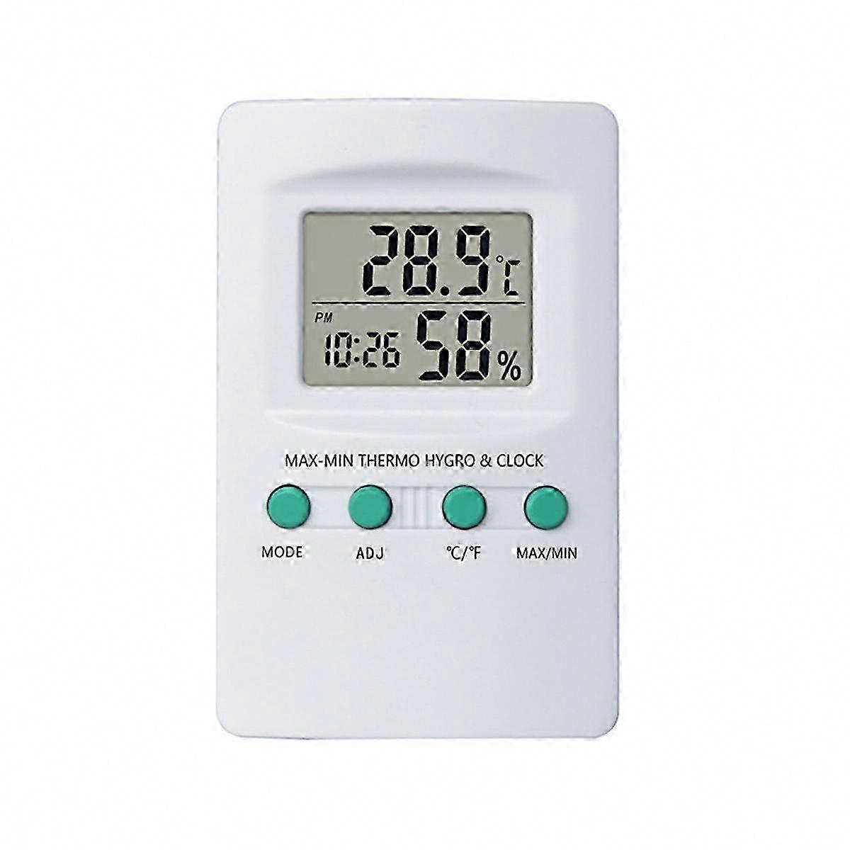 Multi-Function Digital Temperature and Humidity Meter with Clock for Home and Office Use