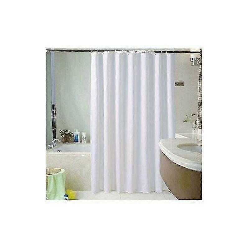 TCGG Cortina de ducha extra larga - Blanco 180 x 220 cm