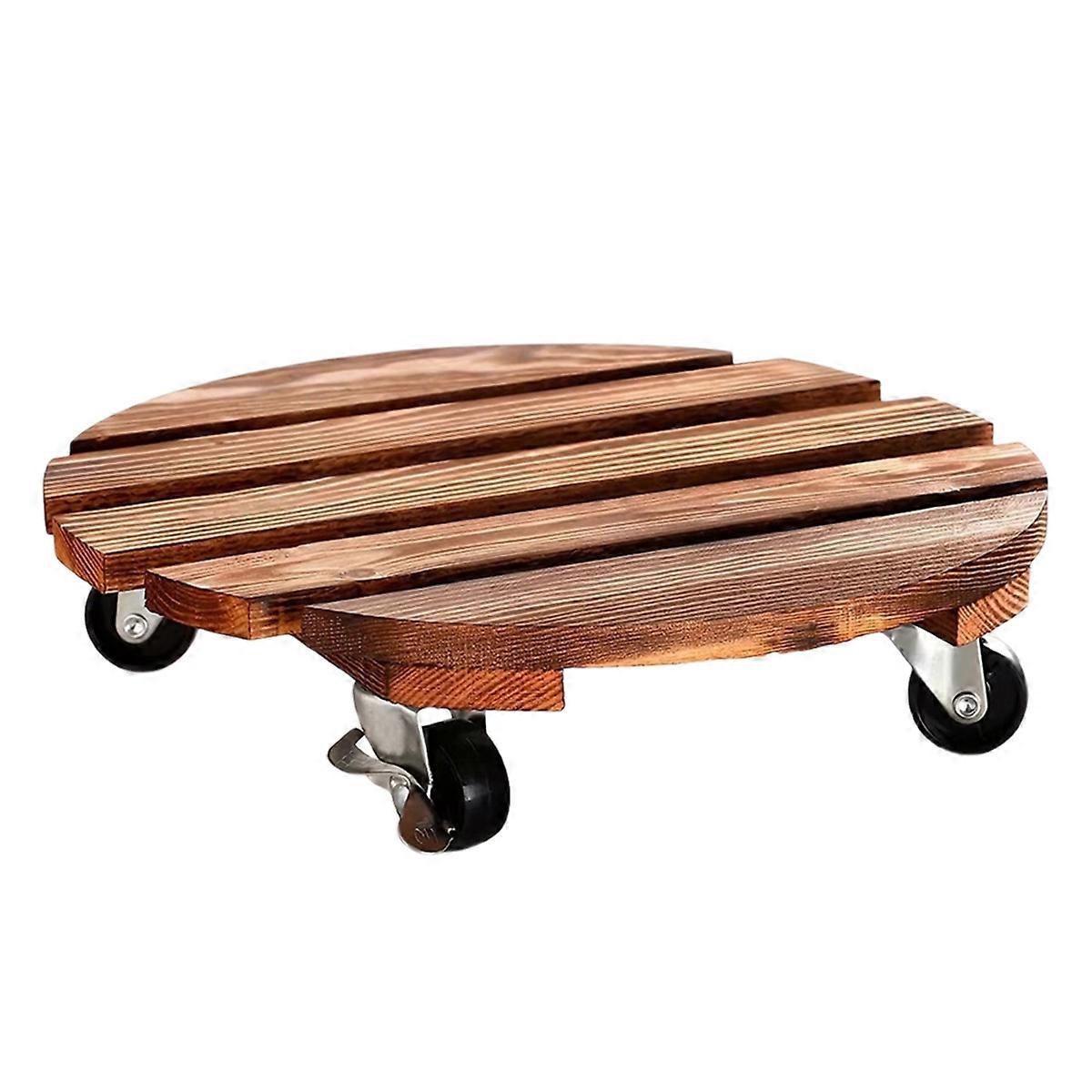Plant Cart with Wheels, Heavy-Duty Plant Rack, Round with Metal Lockable Wheels, Suitable for Outdo