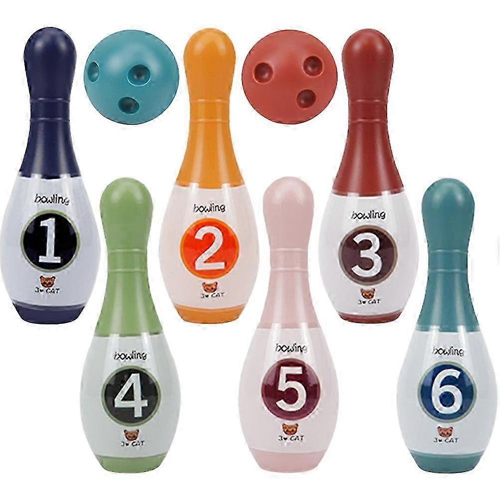 1 Set Bowling Toys Kids Indoor Sports Toys Children Bowling Pin Bowling Balls Games
