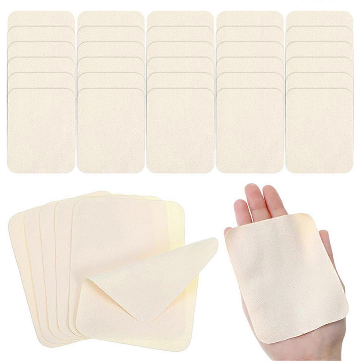 30 Pcs Chamois Pottery Tools Leather Chamois Cloth 3.9x3.1 Inch