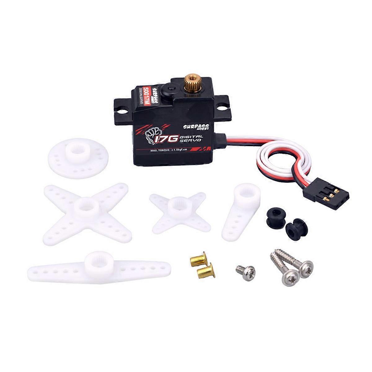 Digitales Servo 17g Metallgetriebe Mikro-Servos 4,8 V - 6VDC Motor für 1:18 RC Flugzeug Roboter Boot Flugzeug Spielzeugteile