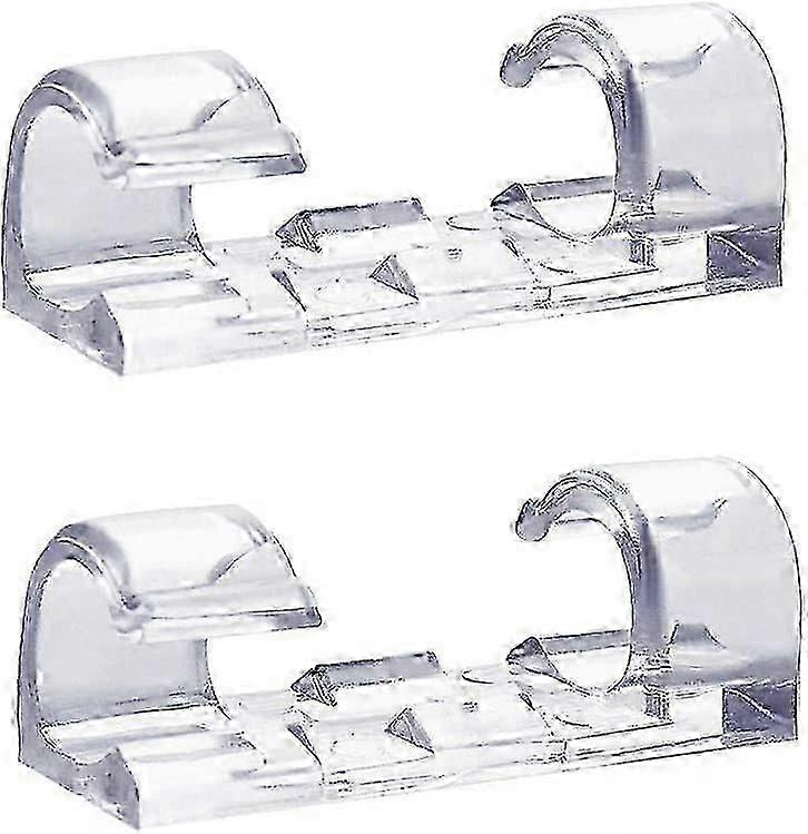 60pcs transparent cable clips self adhesive wire holder durable plastic cord organiser