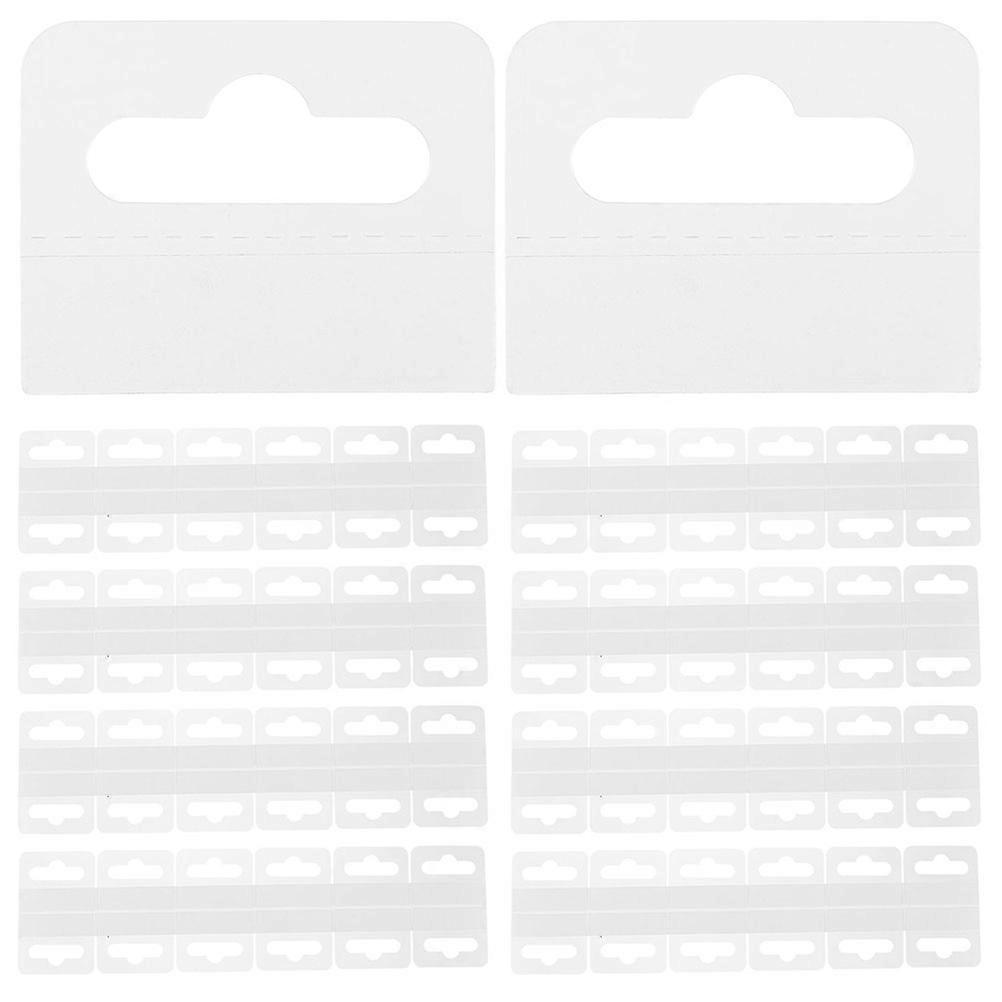 Transparent Self Adhesive Hanging Tabs Made of PVC for Shop Display Lightweight and Sturdy 100pcs
