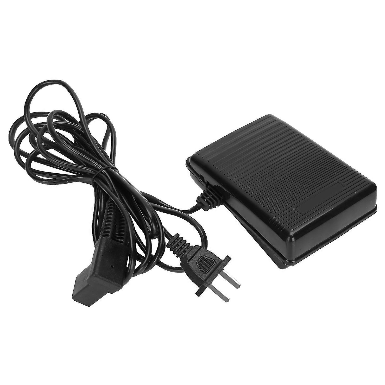 Sewing Machine Foot Pedal Controller 3-Pin Plug Black 2m Cord