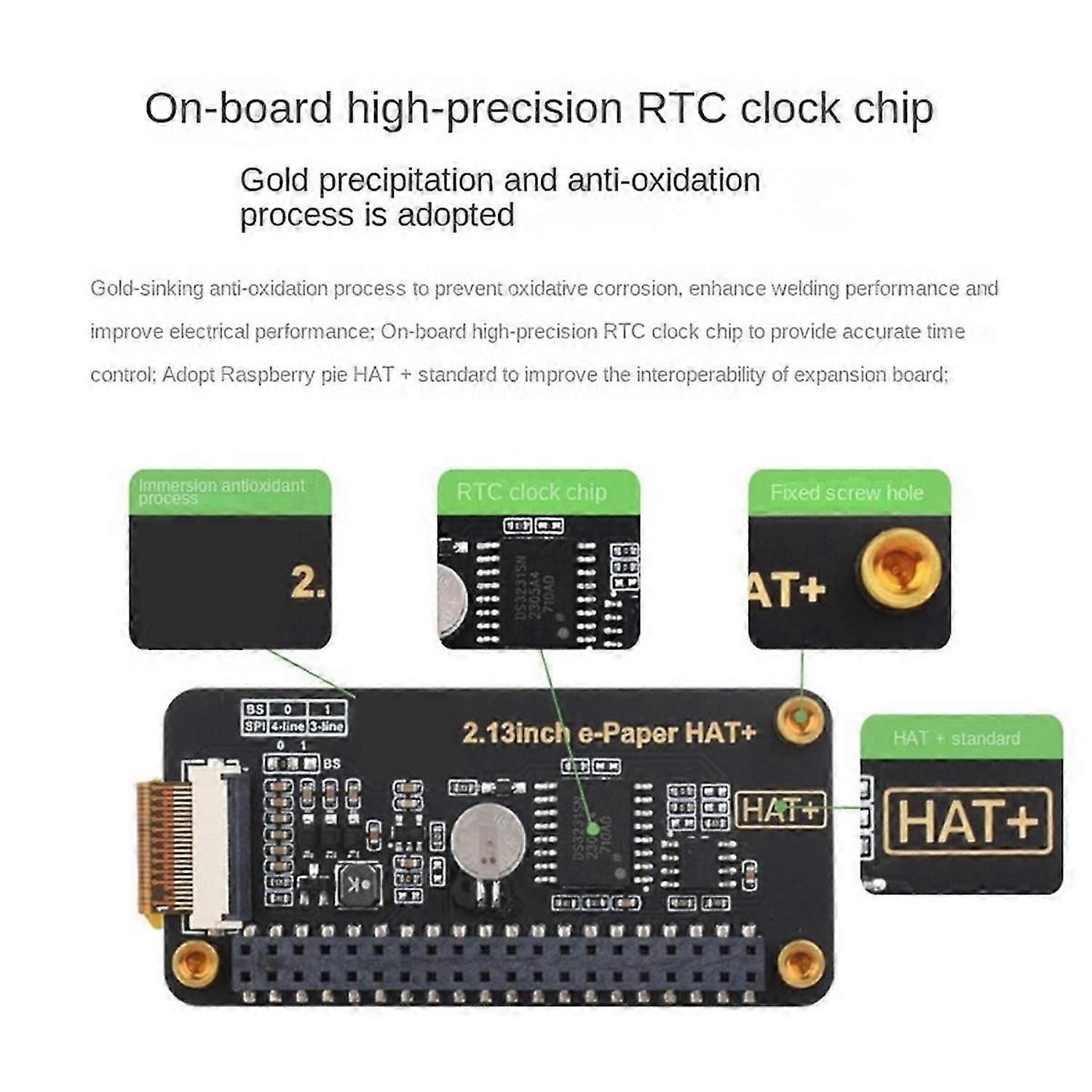 2.13inch E-Paper HAT For Raspberry Pi E-Ink Display