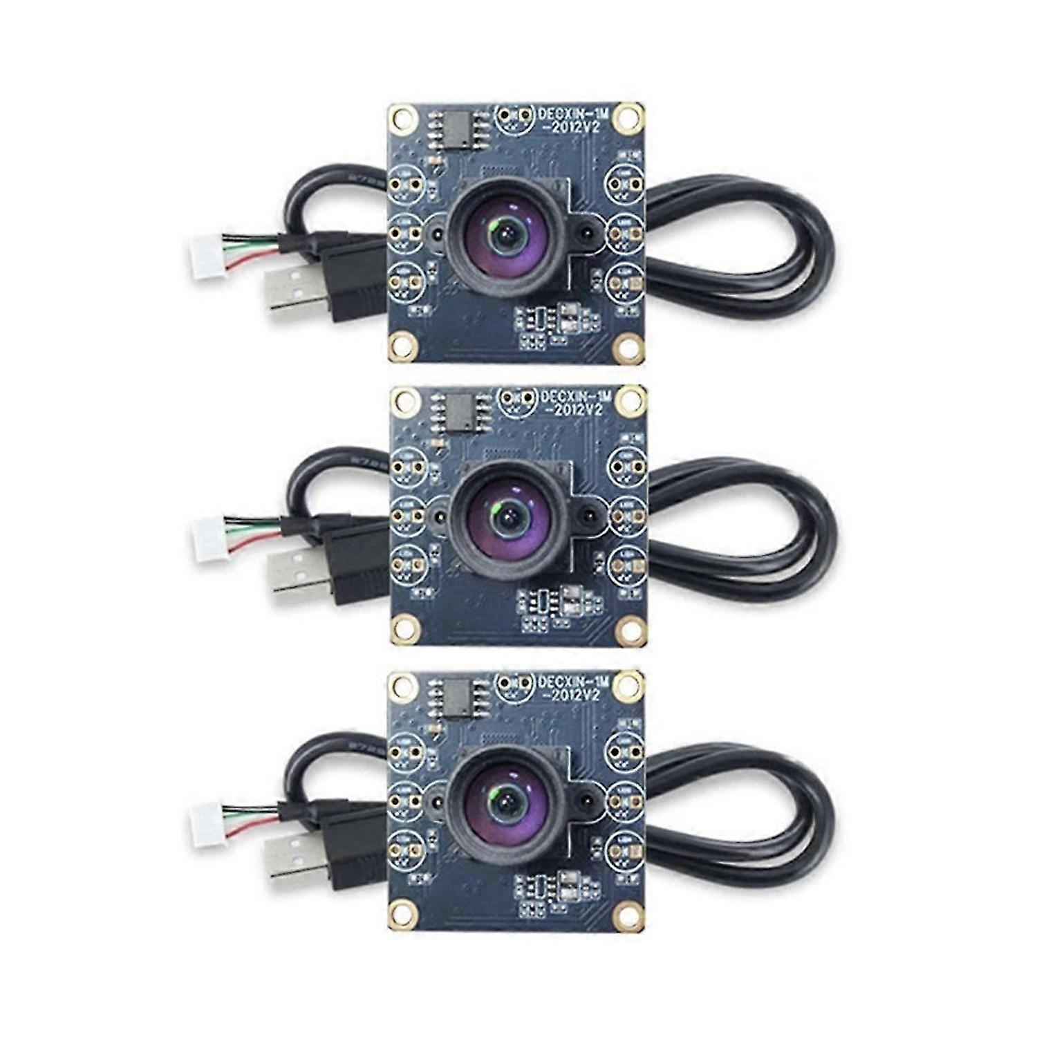 100 Degree Camera Module 1MP OV9732 1280x720 USB Free Driver Manual Focus with 60cm USB Cable for WinXP/7/8/10 3 Sets