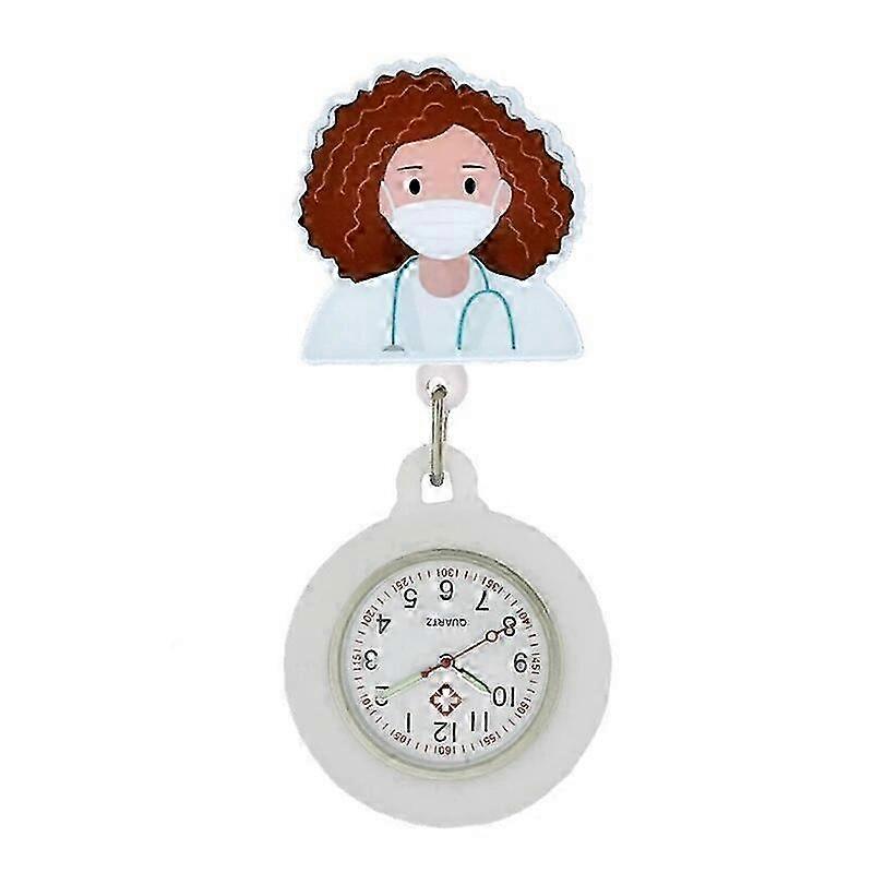 أزياء شارة بكرة سحب الكرتون الحب القلب سماعة الطبيب مستشفى ممرضة طبية طبيب نساء قابل للسحب فوب جيب ساعات هدايا