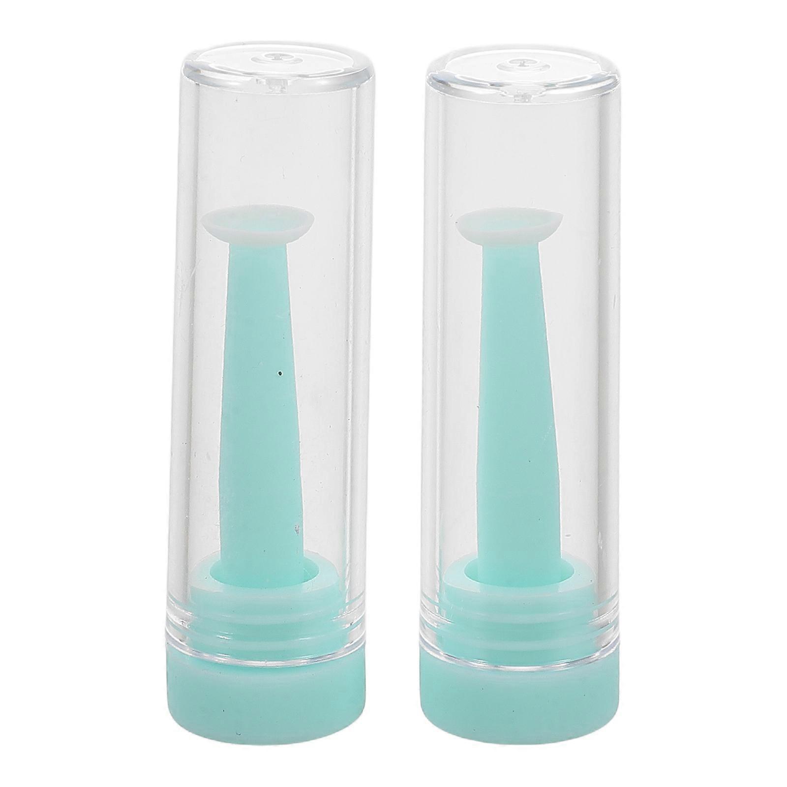2Pcs Lens Tool Silicone Applicator Safe Easy To Use Light Green For Daily Travel Users