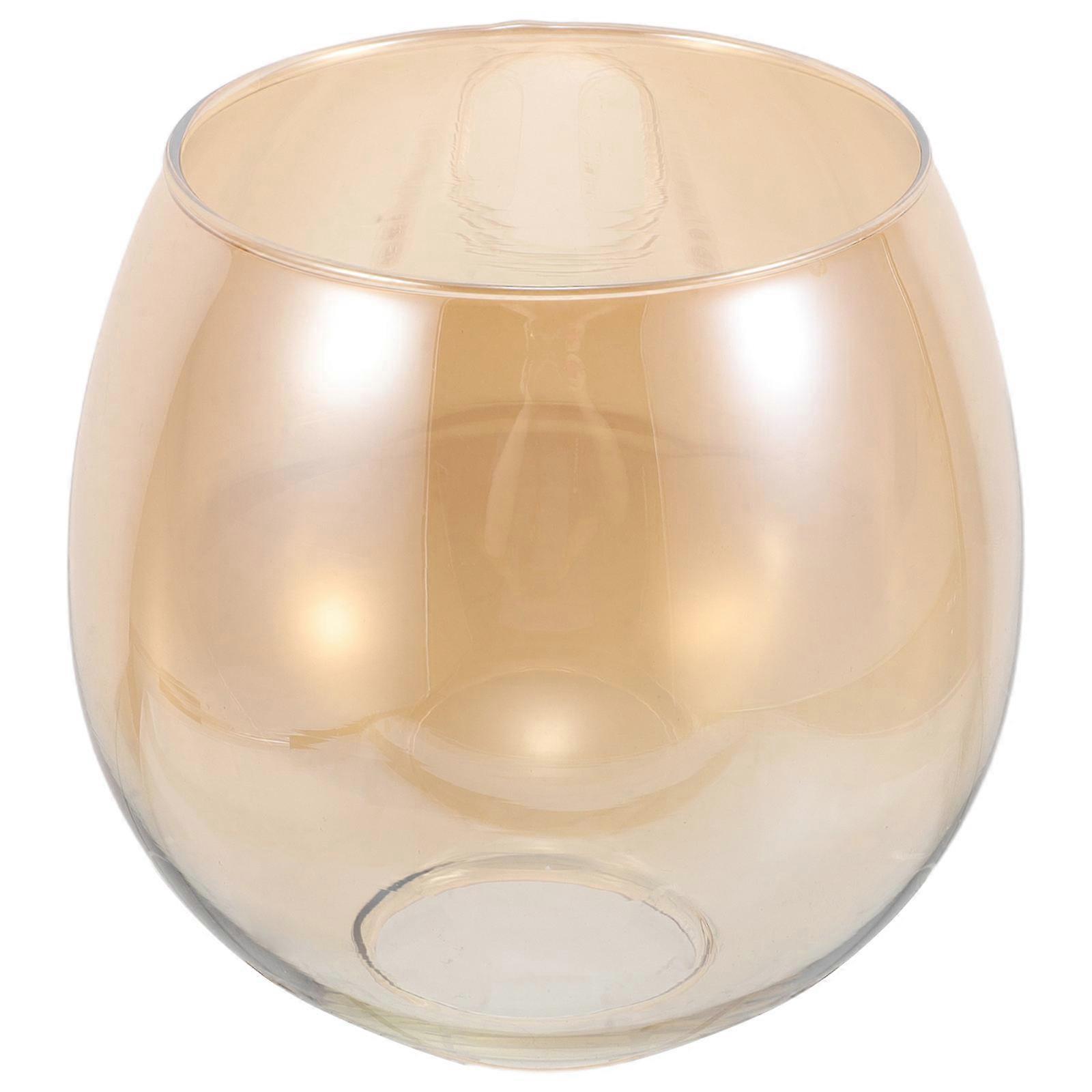 Amber Glass Lampshade for Wall Light Replacement Single Handblown Fixture Shade