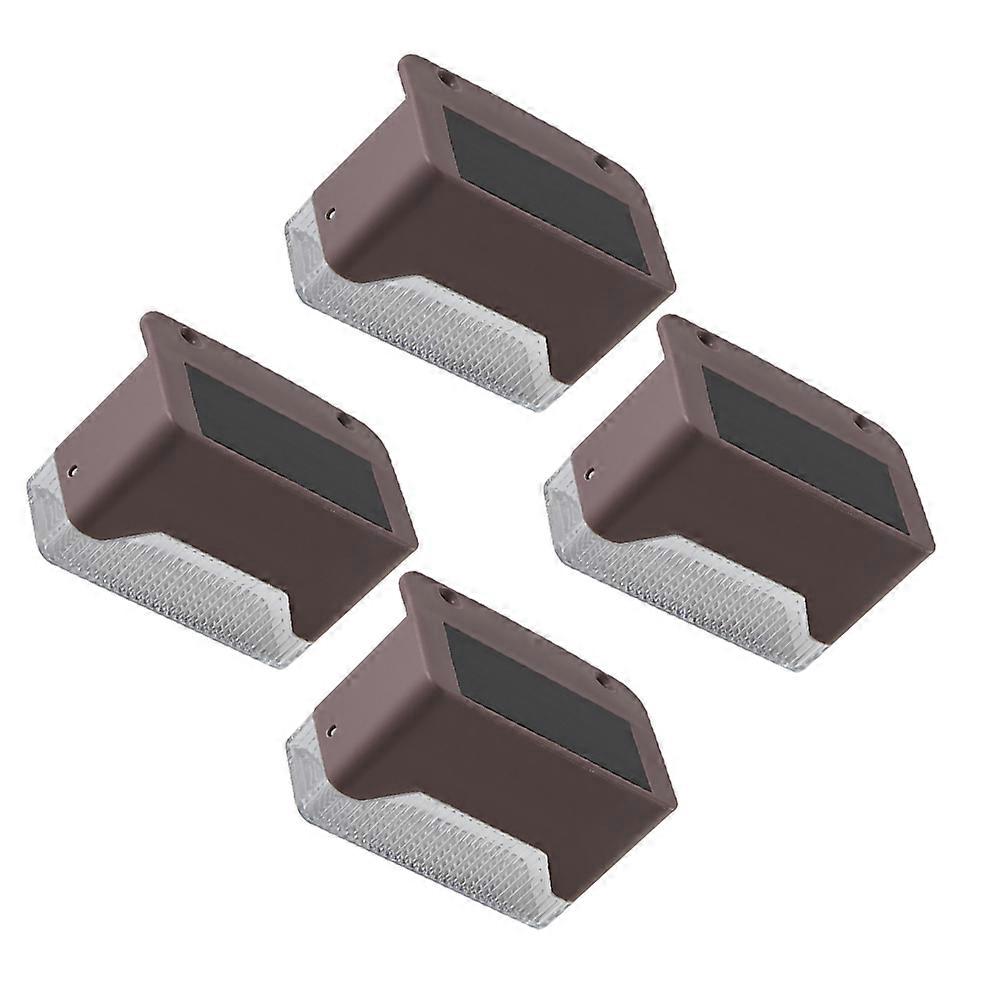 Sticky Wall Lamp Solar Wall Light for Outdoor Use 4Sets White Lights