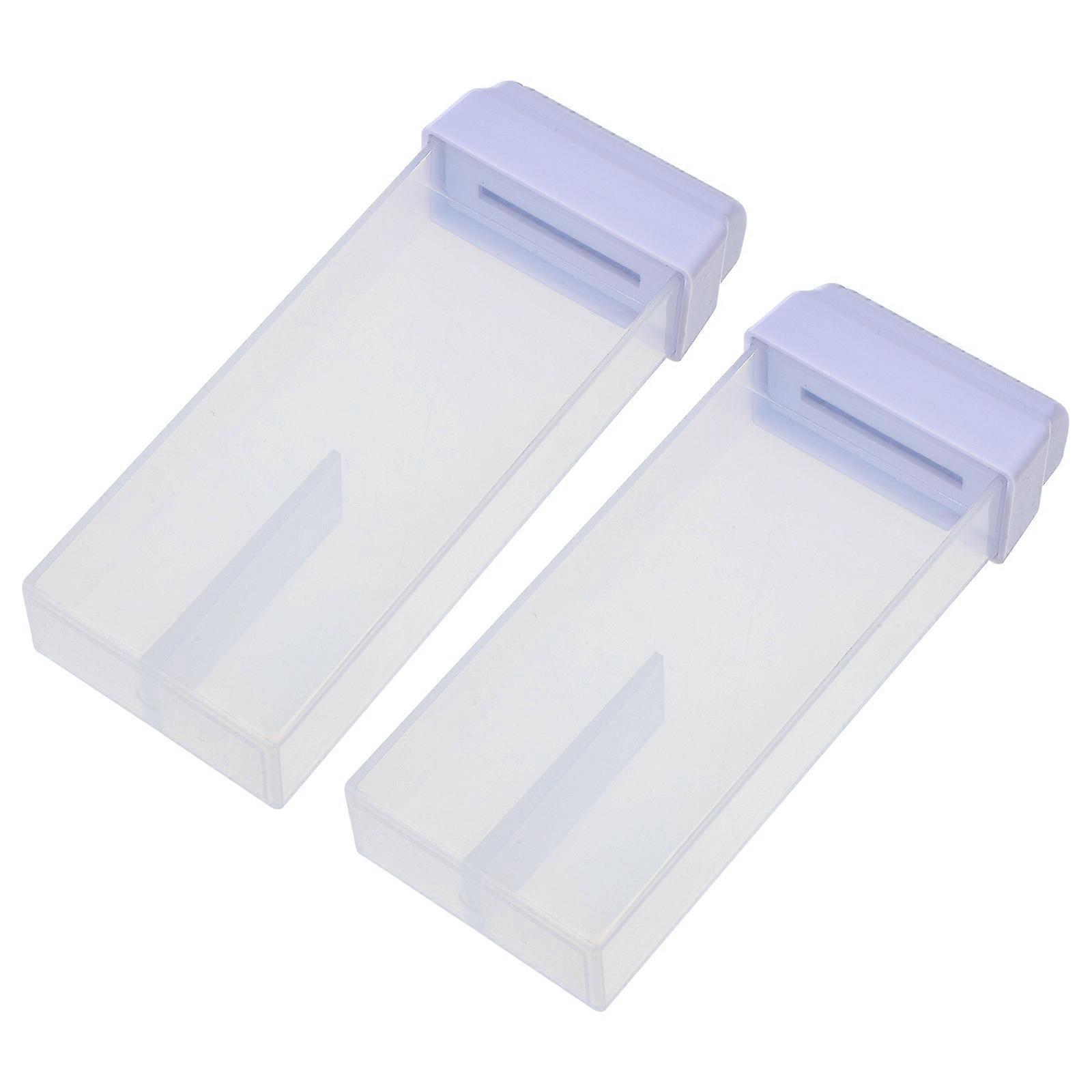 Depilatory Wax Bottle for Storage 2Pcs Durable ABS Bottles White Color