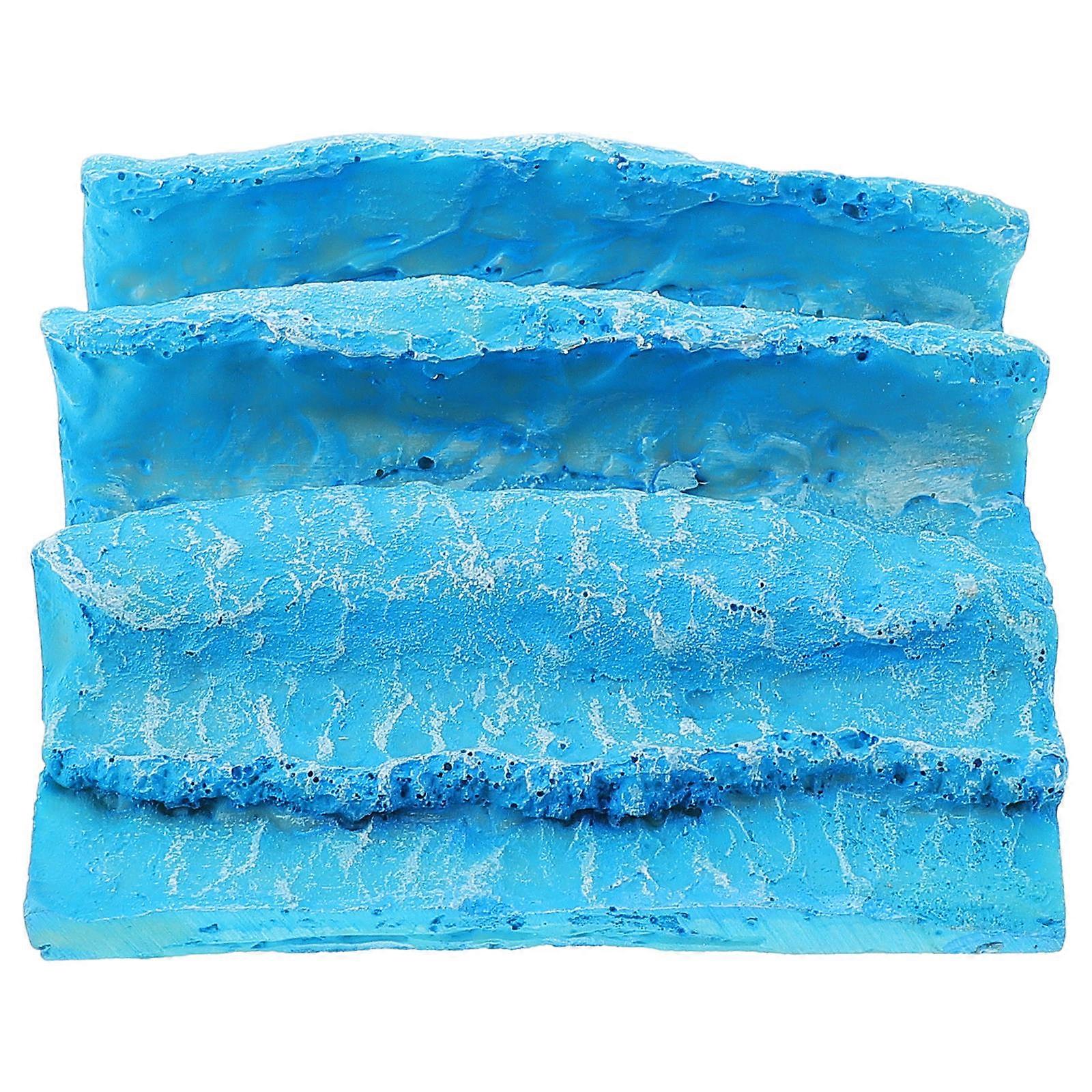 Sky Blue Resin Ocean Wave Ornament for Sand Table Model