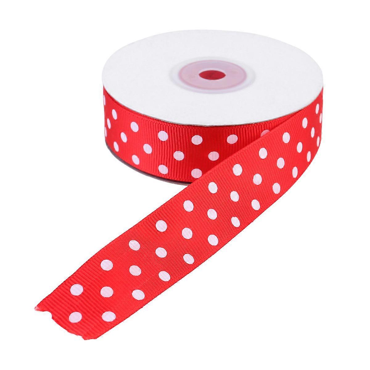 Dotted Band 1Pack Ribbon for Flower Bouquets Decoration for Parties Red