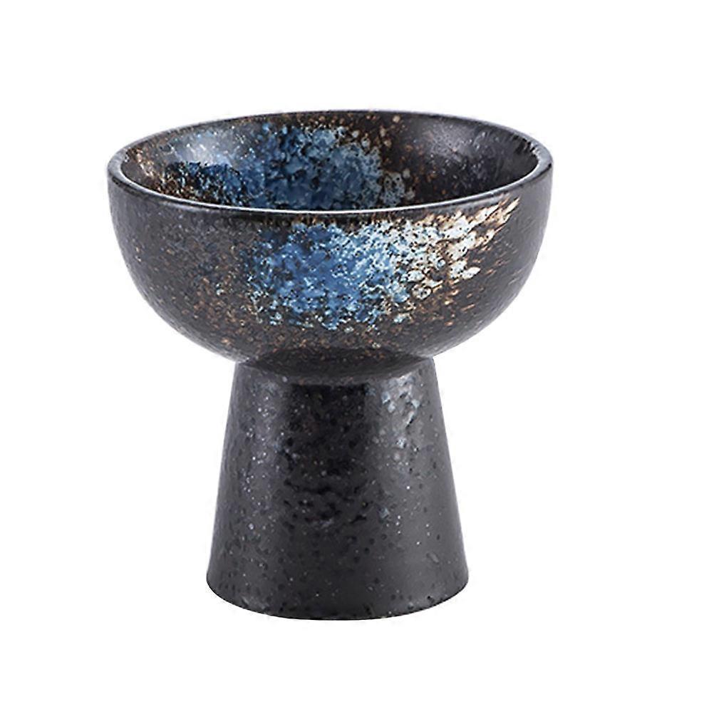 High Base Ceramic Ice Cream Bowl for Home Use Japanese Style Dessert Cup