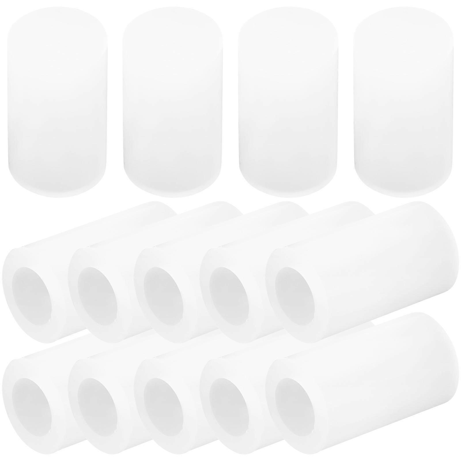 Rubber End Caps Protective End Caps for Protecting 50Pcs White Rubber Ends