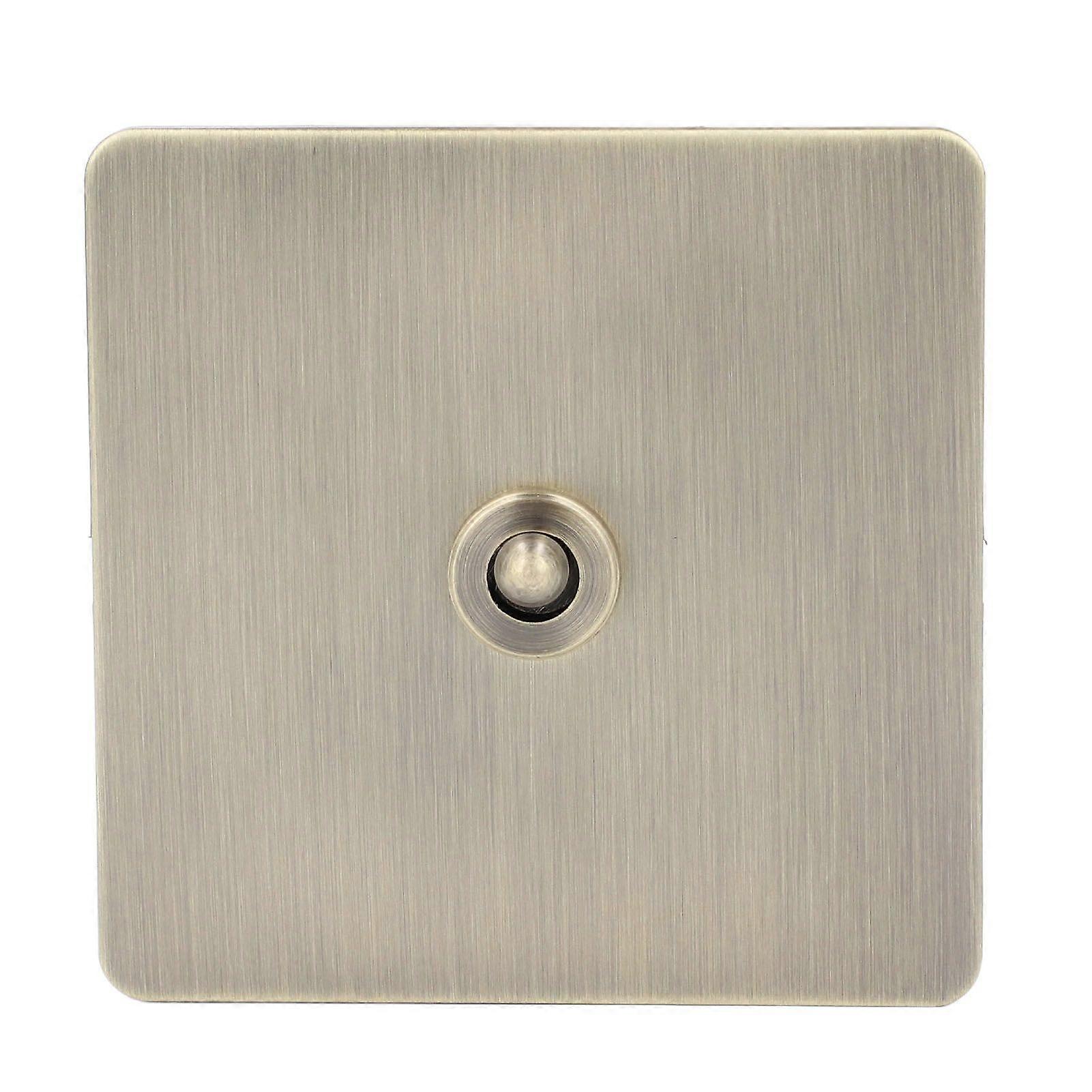 AC250V Toggle Switch 1 Gang 2 Way Power Switch Antique Bronze Texture Stainless Steel Panel Single Pole Design
