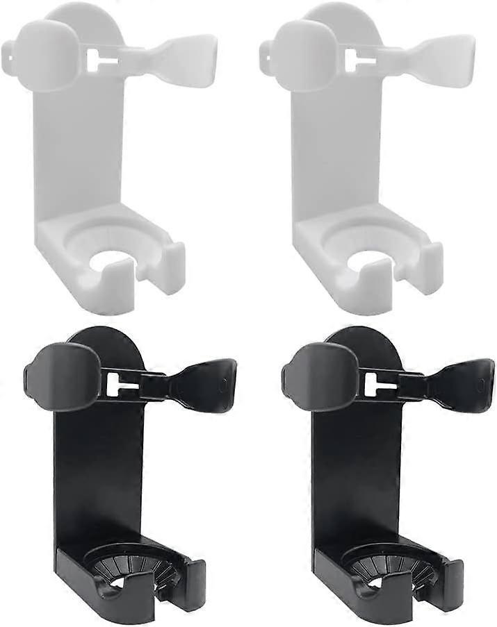 Bathroom Toothbrush Holder - Wall Mounted - (2 Black, 2 White)