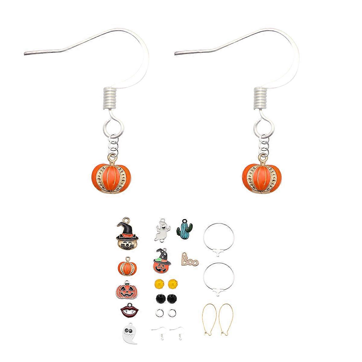 DIY Handmade Halloween Alloy Drop Pendant Earring Material Set 1Set