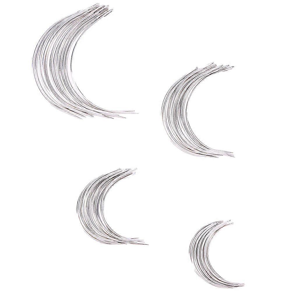Sewing Needle C Type Weaving Needle for Craft Sewing 400Pcs Silver Stainless