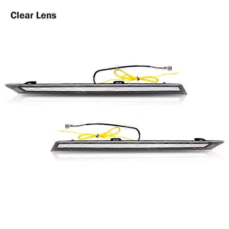 Apply Sequential Amber LED Car Front Engine Bay Hood Turn Signal Lights White DRL w/ Harness Adapter For 2019 2020 2021 Toyota RAV4