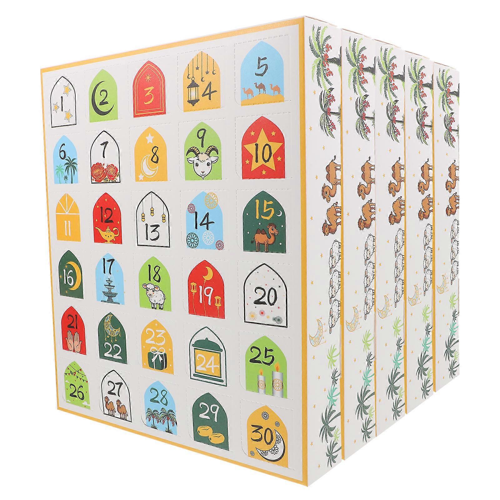 Ramadan Advent Calendar 10 Pcs Creative Design Eid Mubarak Decorations Perfect For Party Supplies Multi Color Gift Packaging