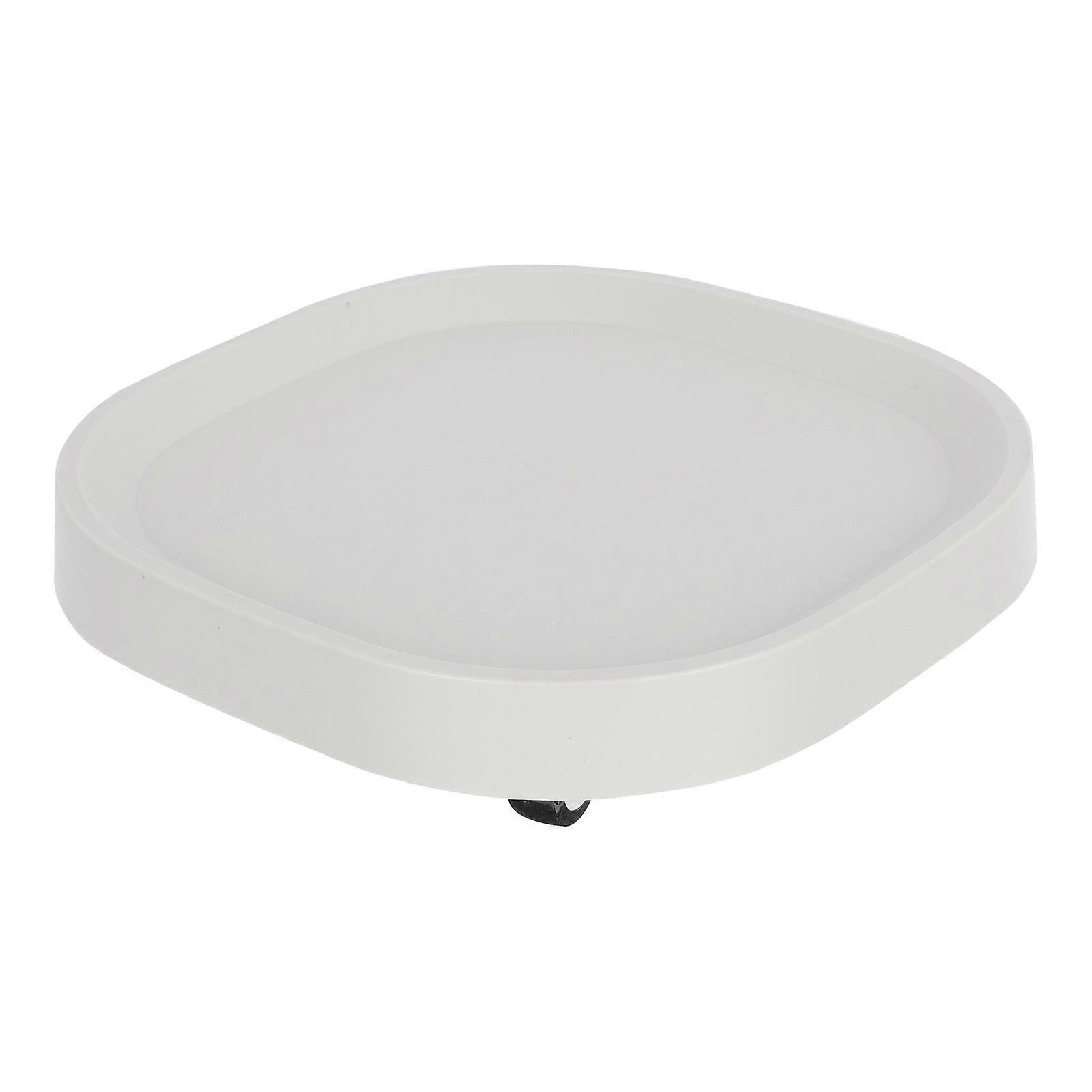 Durable Wheel Hidden Flowerpot Tray for Storage 3Pcs Beige Resin Set