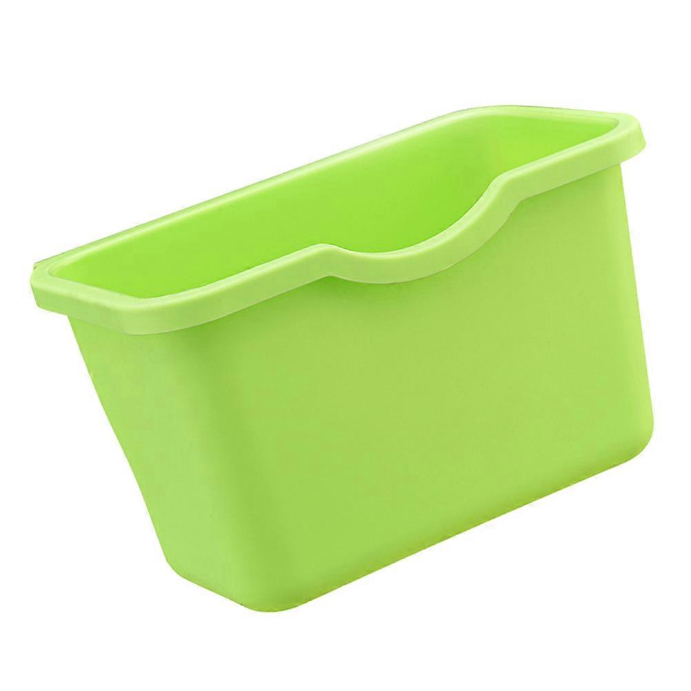 Green Plastic Hanging Garbage Bin 2Pcs For Kitchen Indoor Use Trash Storage Solution