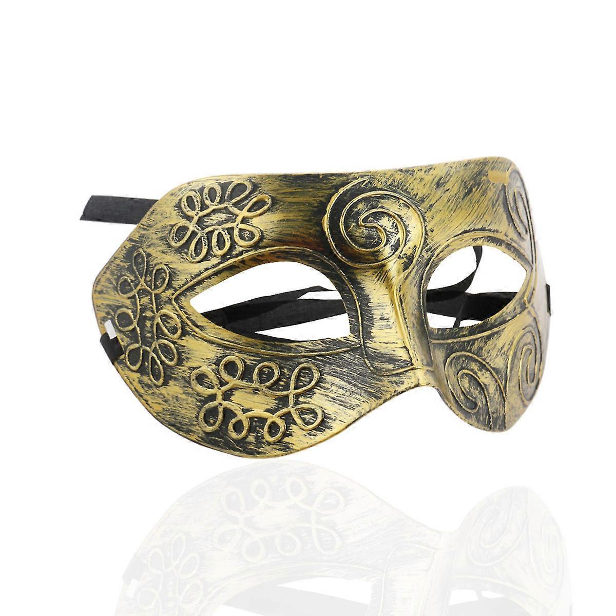 Golden Roman Fighter Mask for Men Masquerade 3Pcs Collection