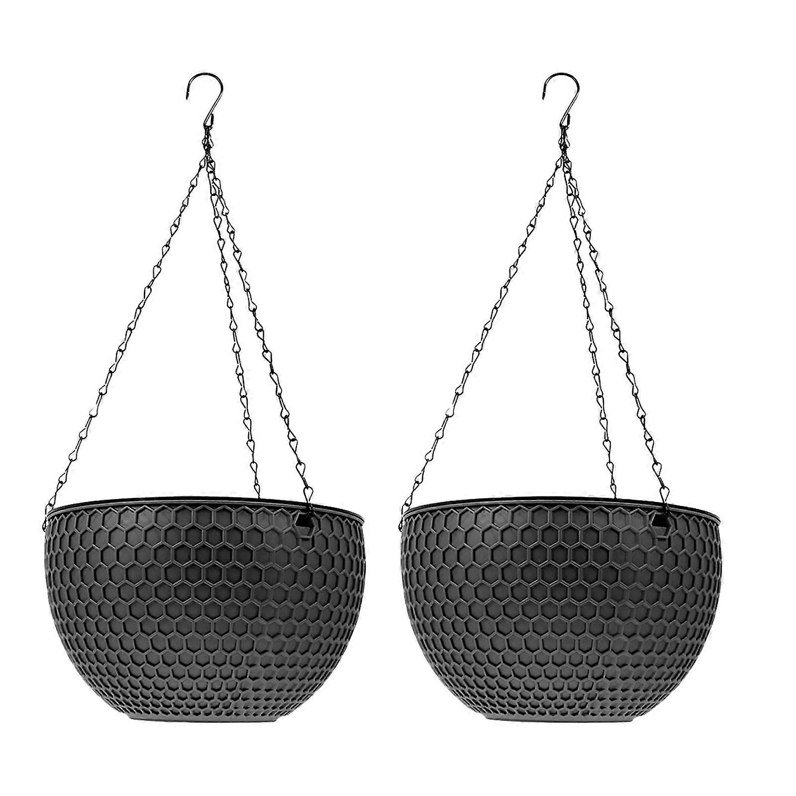 Plastic Round Hanging Planter Basket for Storage Use 8Pcs