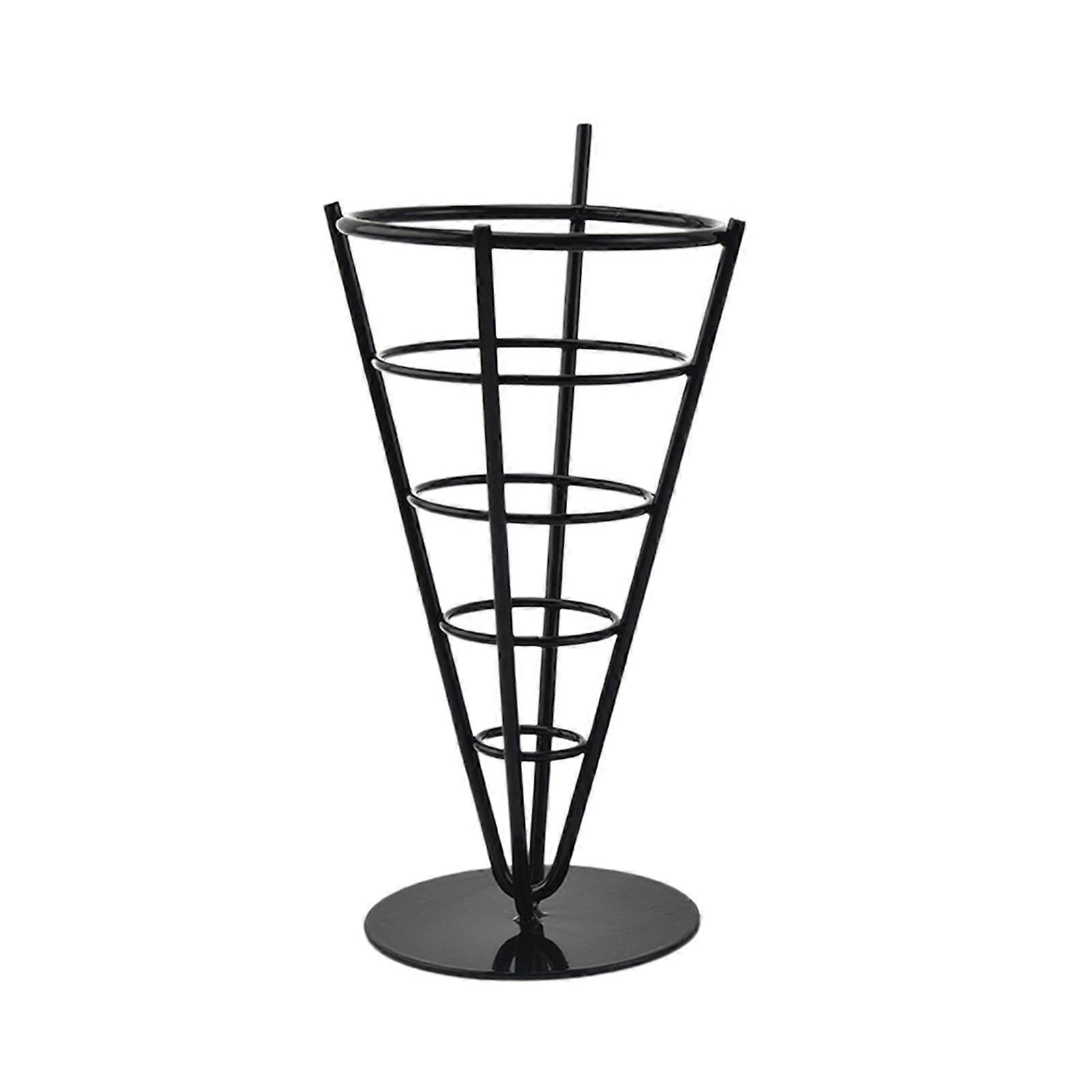 Creative Appetizer Serving Rack 5Pcs Electroplated Wire French Fries Holder Ideal For Home Use And Restaurant Snack Stand