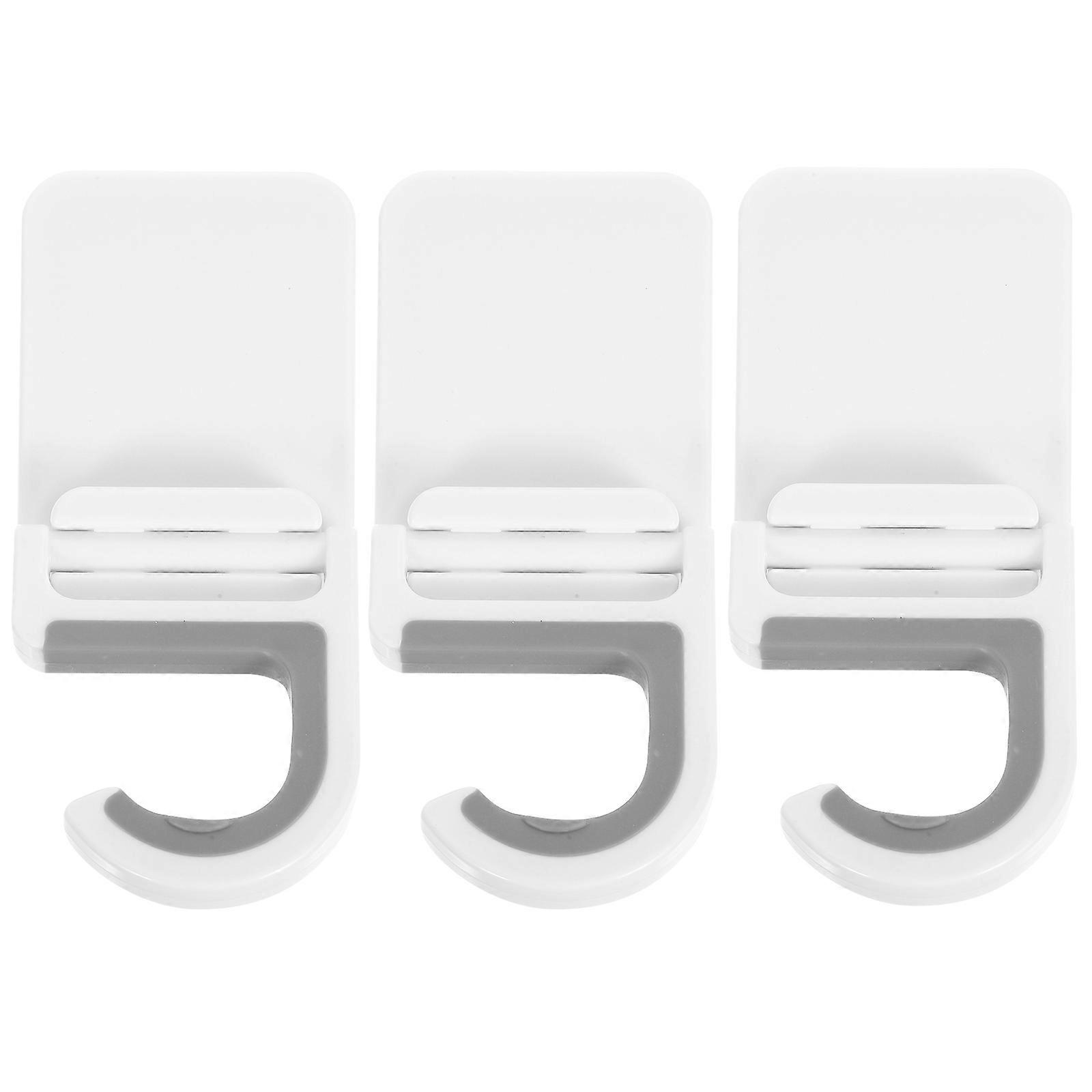 Wall-Mounted Broom Holder Mop Hooks for Home Use 6Pcs White