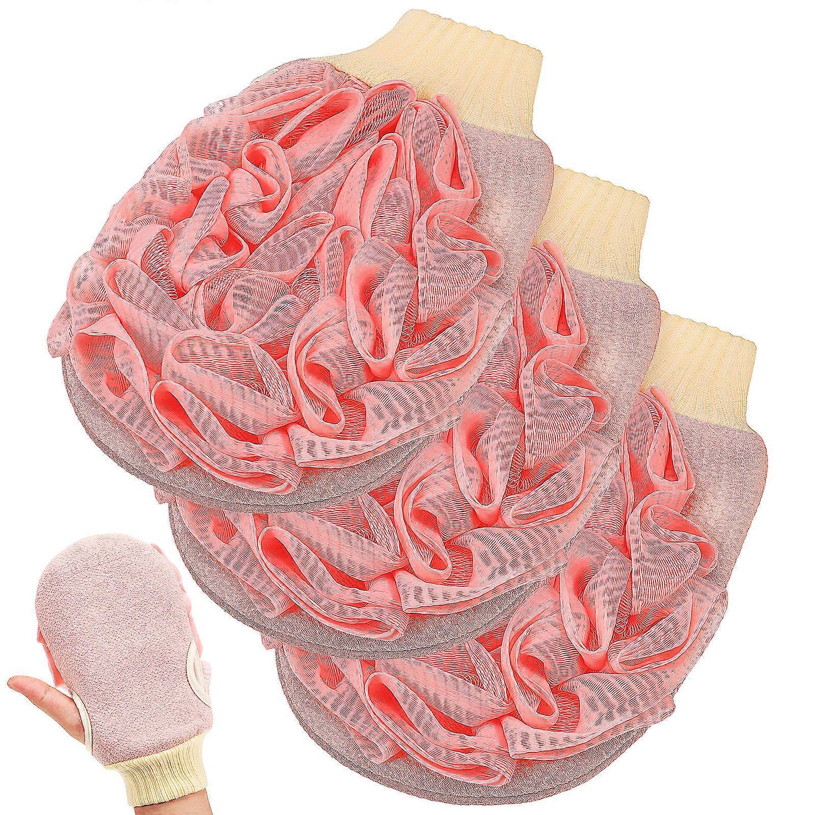 Double-Sided Exfoliating Glove Body Scrubber for Deep Cleaning 15Pcs