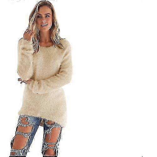 Women's Wool Fluffy Pullover Sweater