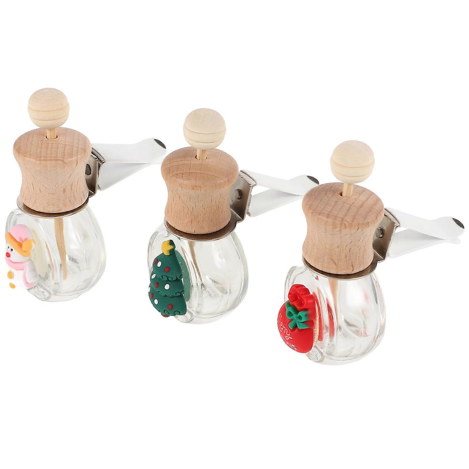 Car Aromatherapy Glass Bottle for Vent Diffusers 6Pcs Christmas Decoration