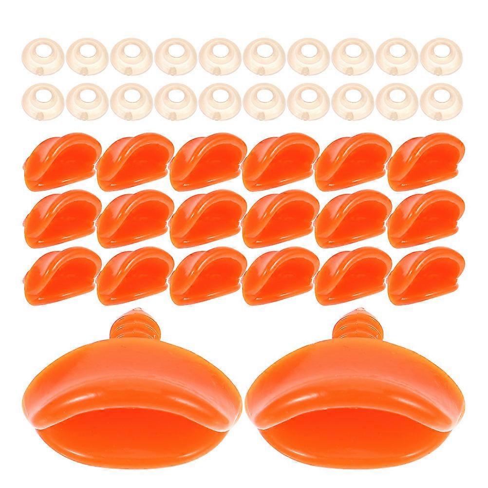 Yellow Duck Beak Kit for DIY Crafting Plastic Mouth Replacement 40Pcs for Toys