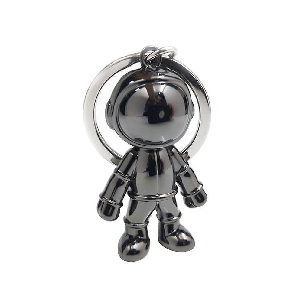 Creative Alloy Space Robot Key Chain for Decoration 3Pcs Black Key Ring
