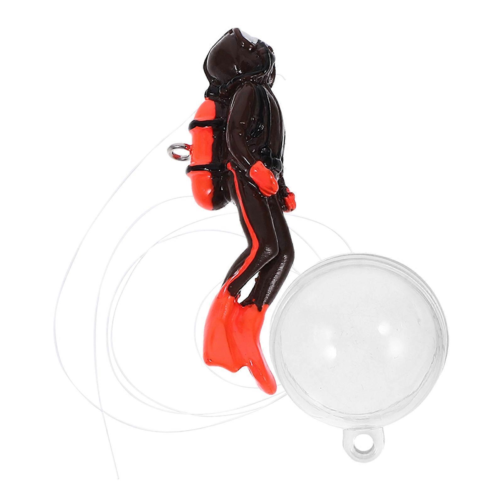 Floating Ornament 5Pcs Decorative Diver Figurine For Aquatic Environment Realistic Design Adjustable Pose Durable Brown