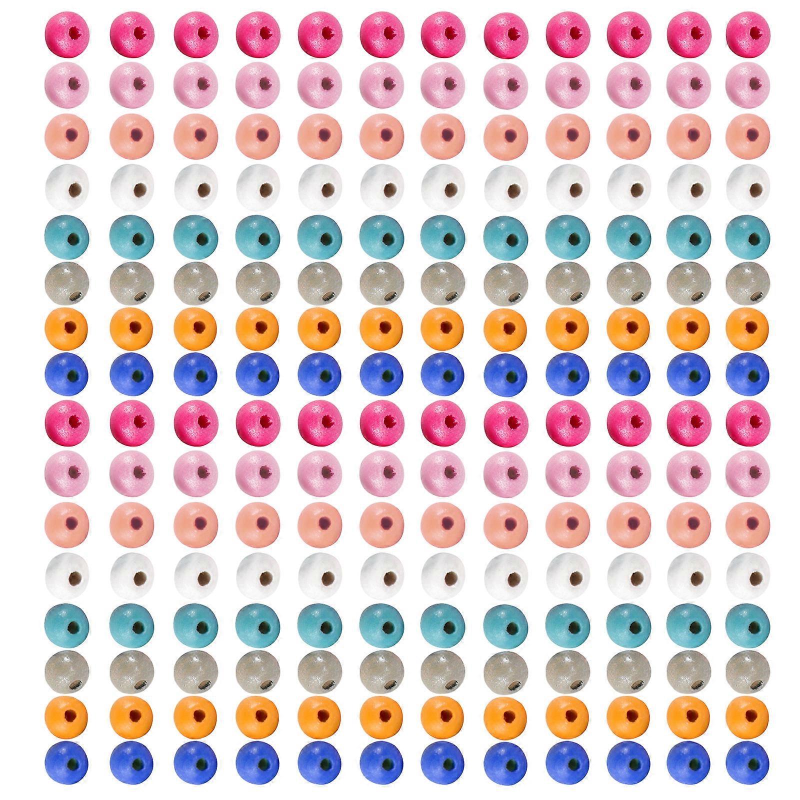 Bead String Accessory Wooden Bead Colorful with 400Pcs for DIY Projects