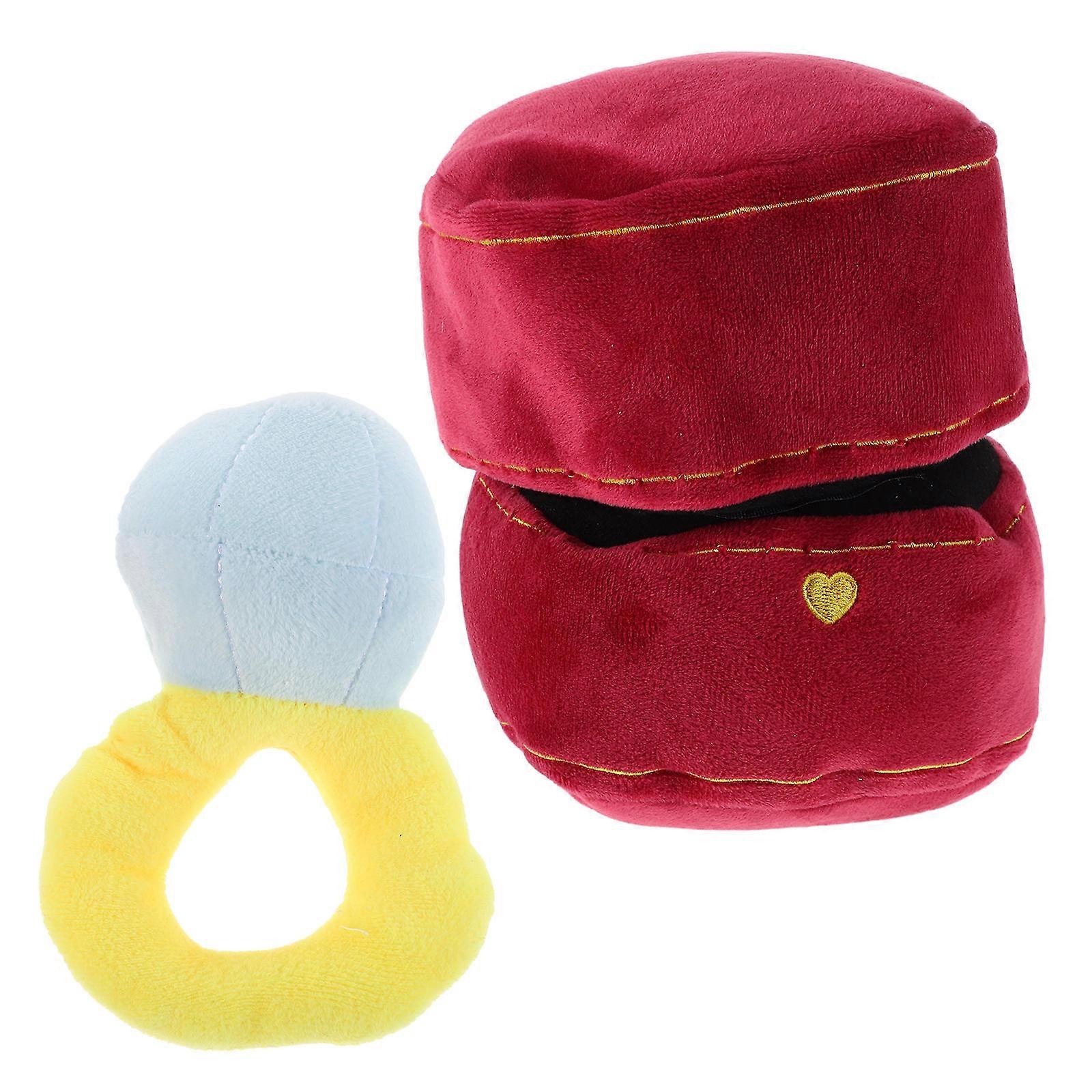 Plush Ring Stuffed Jewelry for Girlfriend Romantic Gift 3Pcs Set