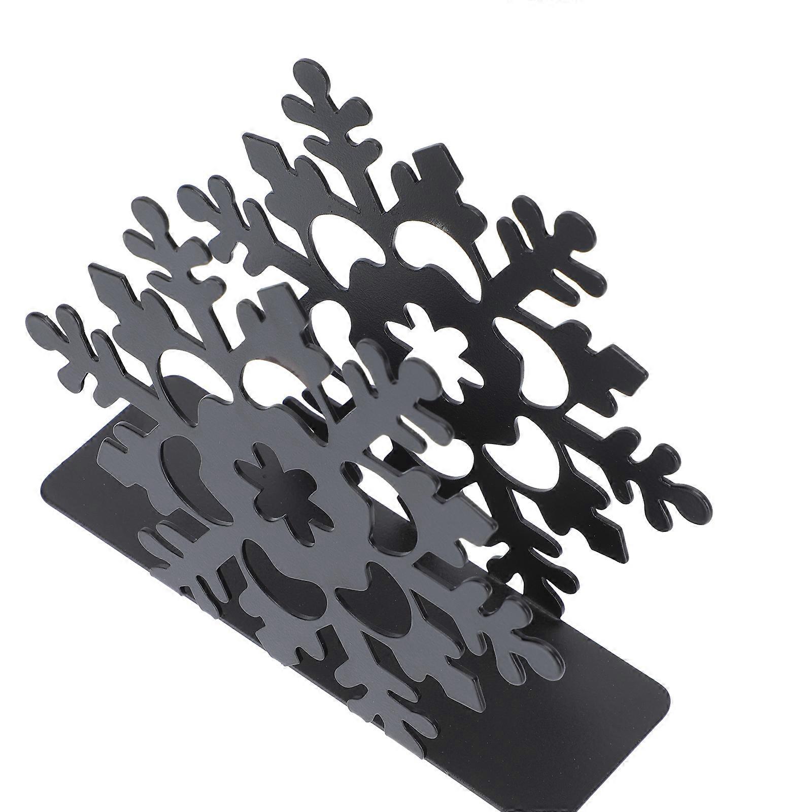 Decorative Tissue Rack Table Napkin Holder For Daily Use Black Snowflake 1Pack