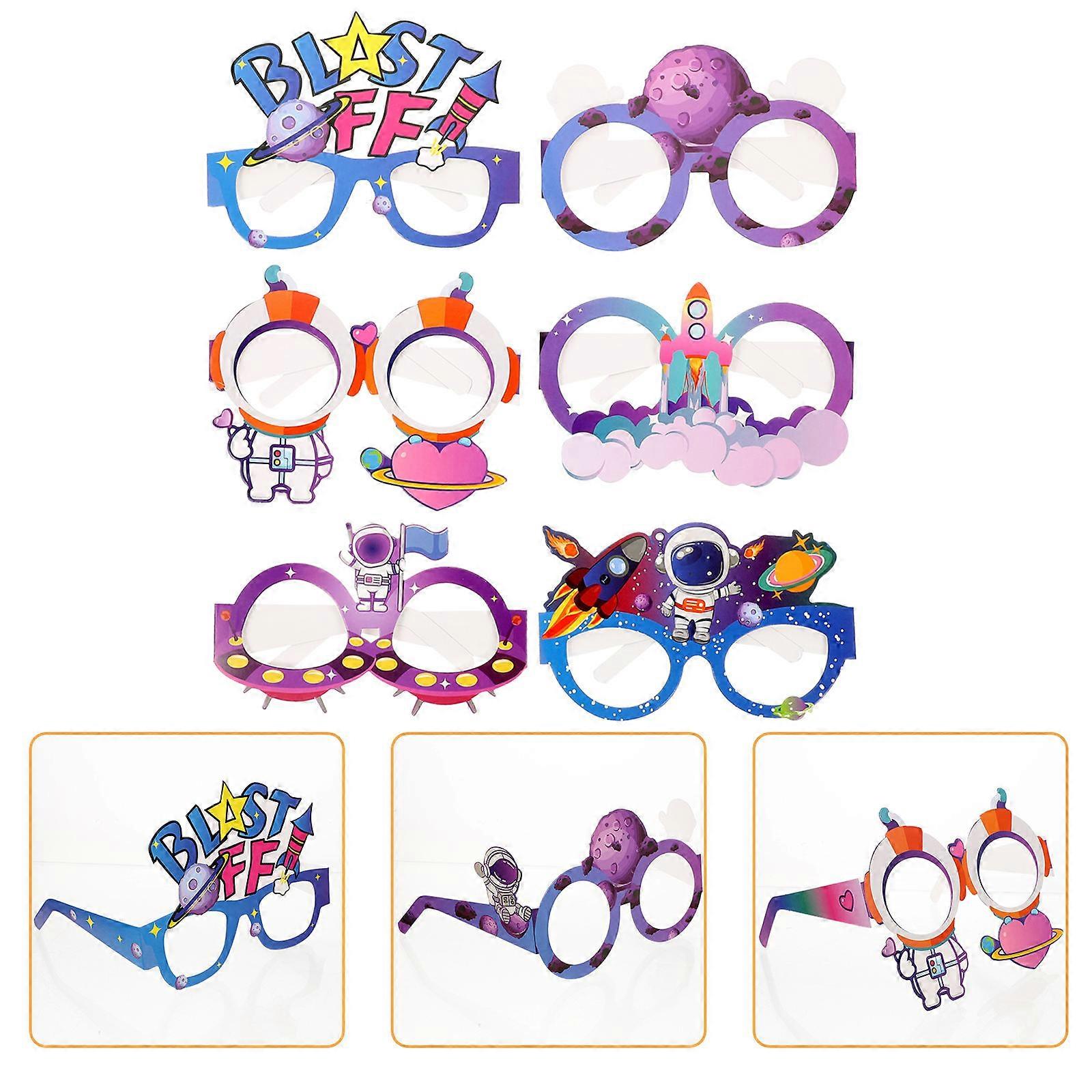 Astronaut Themed Paper Glasses for Decoration 120Pcs Space Props
