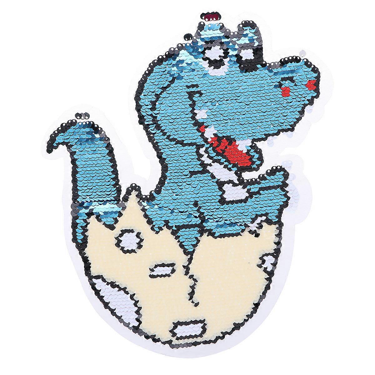 Embroidery Patch Cartoon Double-Sided Beaded Sequins Patch for Clothes 2Pcs