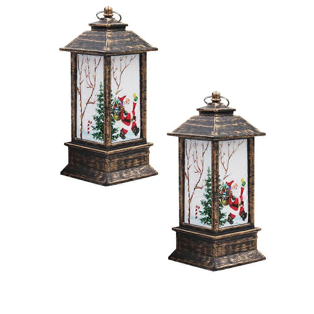 Christmas Night Light LED Lamp Lantern for Lighting Use 4Pcs Decor