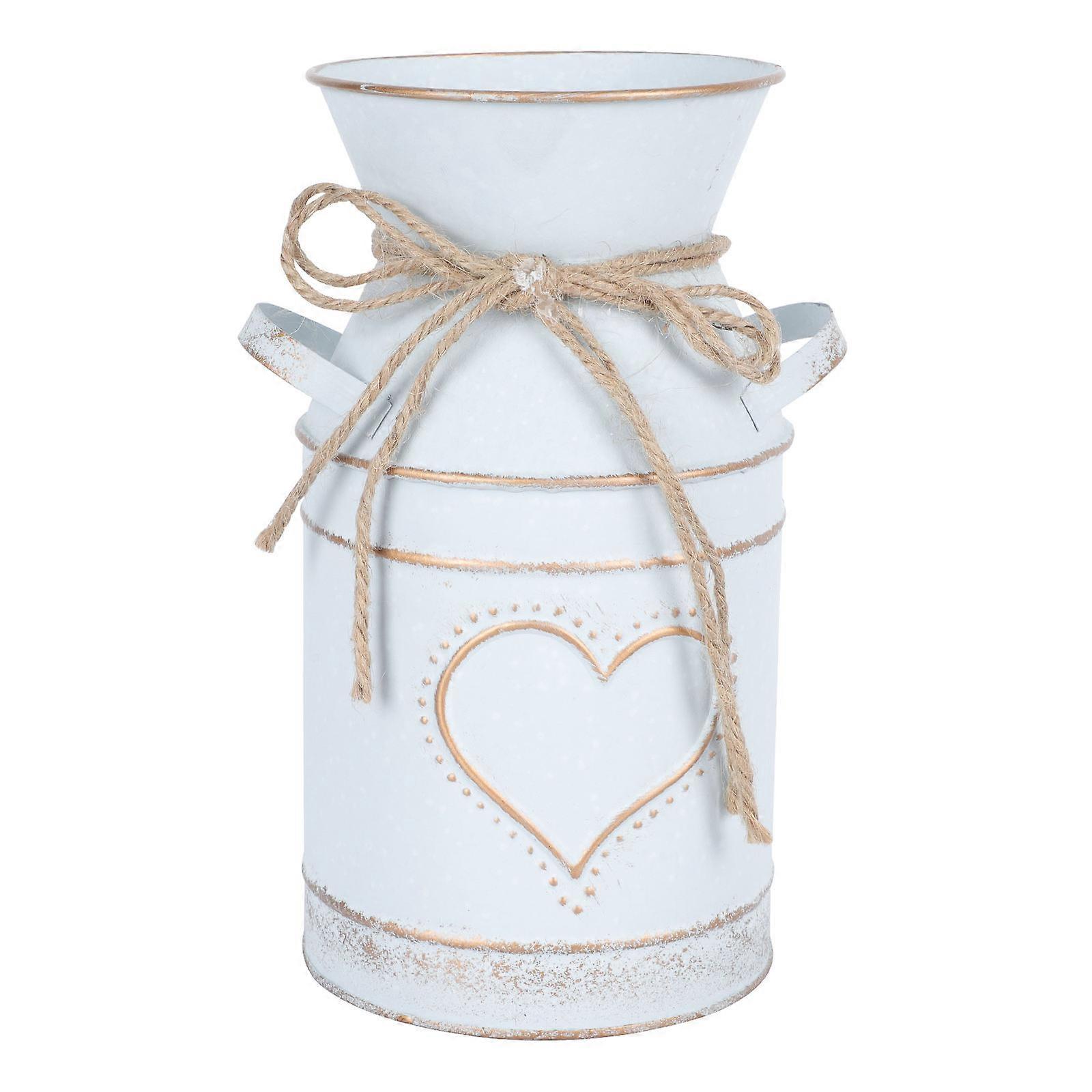 Galvanized Flower Vase for Desktop Flower Arrangement 3Pcs Set